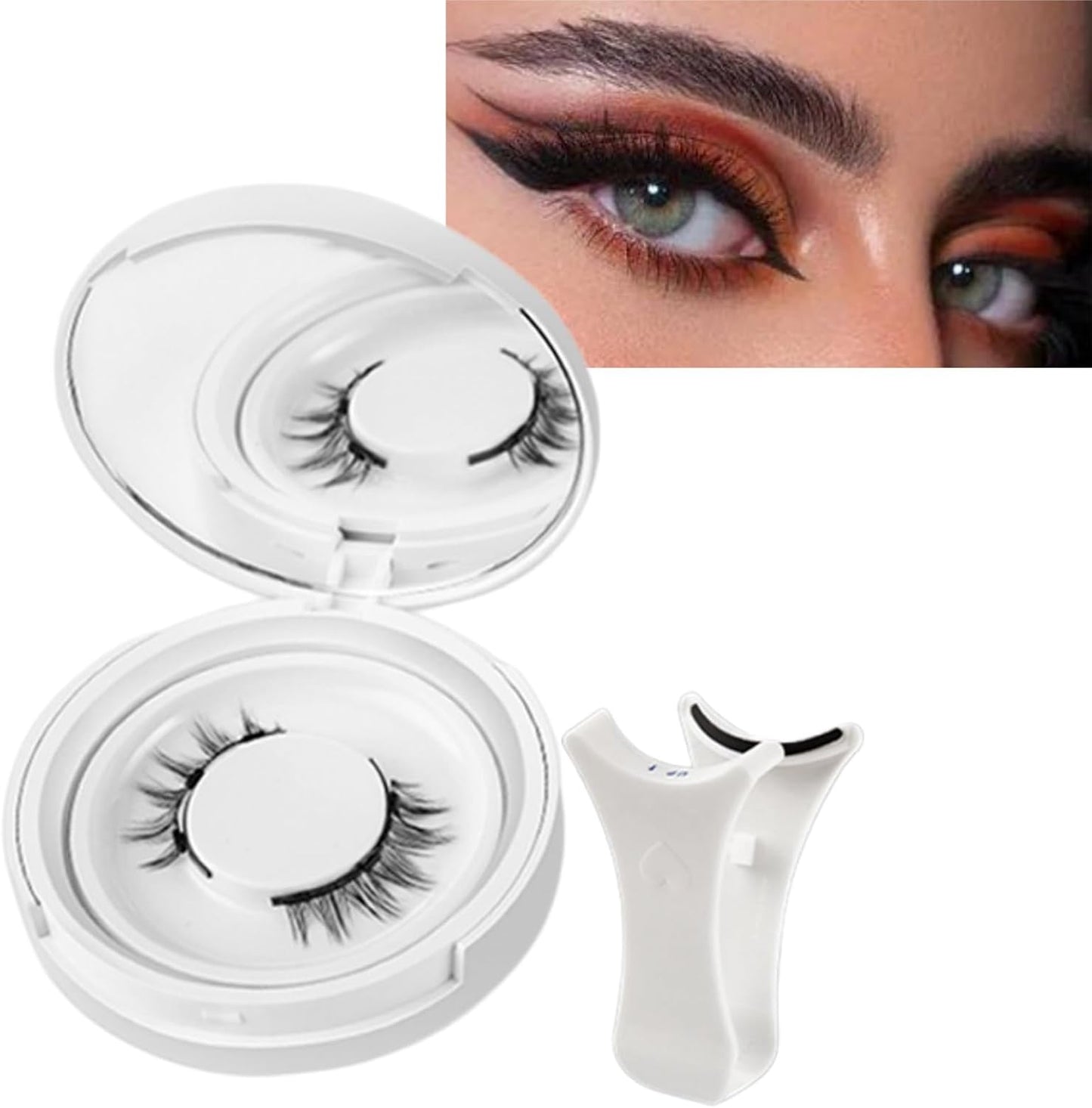 Magnetic Lashes,Magnetic Lashes Kit,Reusable Double Magnetic Lashes without Eyeliner,Magnetic Lashes with Natural Look,Eyelash Strips with Waterproof Magnets,Easy to Wear(Natural)