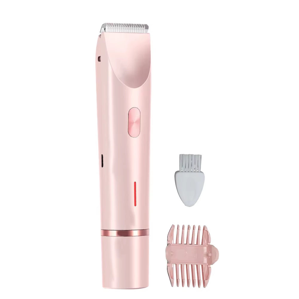 Electric Razors for Women 2In1 Bikini Trimmer Facial Mustache Shavers for Ladies Body Underarms Legs Portable Painless Epilator